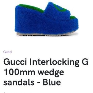 Gucci interlocking G 100mm wedge sandals
